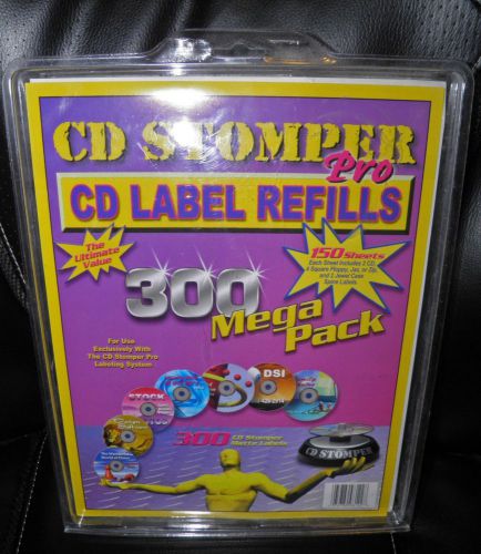 New CD Stomper Pro 300 Mega Pack Label Refills Floppy Jaz Zip Jewel Case Spine