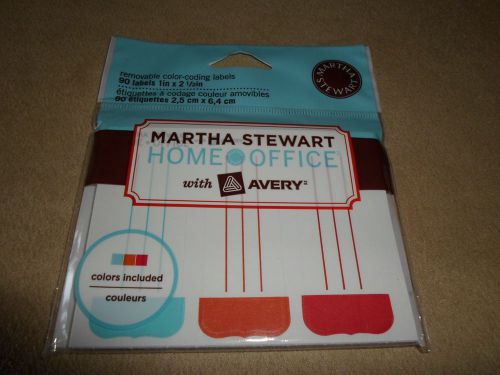 90 Martha Stewart Home Office Color-Coding Removable Labels~NEW IN PACKAGE!!