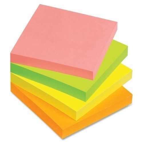 Avery Sticky Note Pad - Fanfold, Removable, Pop-up - 3&#034; X 3&#034; - Neon (ave22626)
