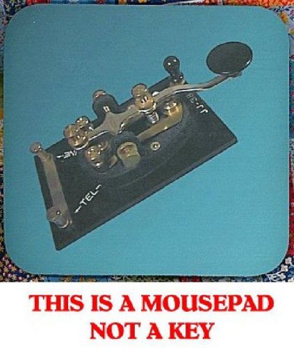 JJ-38 MORSE CODE KEY Heavy Rubber Backed Mousepad #0254