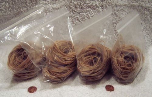 (4) bags of 250 common multi purpose elastic bands for office or home:1000 total for sale