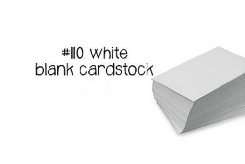 100 Blank 110lb White Cardstock Paper ~ 5x7 ~