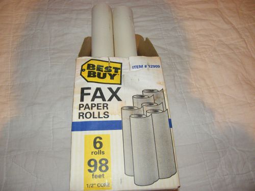 2 Rolls FAX Paper 98 Feet 1/2&#034; Core Thermal Facsimile Paper Best Buy #12909