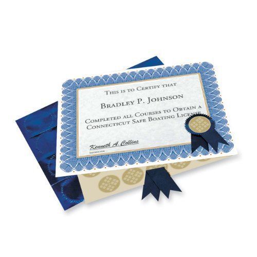 Geographics blue spiral certificate kit - 11&#034; x 8.50&#034; - inkjet, laser (geo47404) for sale