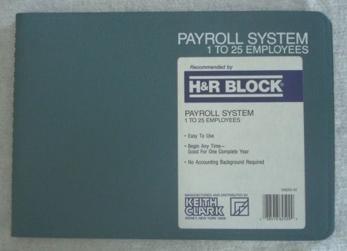 Keith clark 1 to 25 employees/one year payroll system new os, never used 19xx for sale