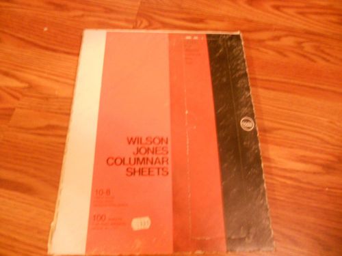 vintage Wilson Jones Columnar sheets 10-8 9 1/4 x 117/8 100 sheets