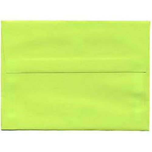 A6  Envelopes, (4 3/4 x 6 1/2), 250 per box, Brite Hue Vellum, Ultra Lime
