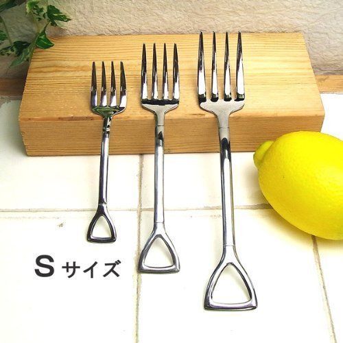 Unique Designer SCOOP Shape FORK Size-S 11.5cm Cutlery SS MADE IN JAPAN NEW
