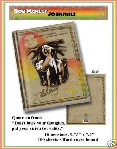 Bob Marley Come Again Hard Cover Journal Notebook-New!