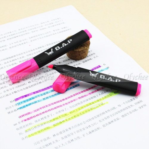 KPOP B.A.P Symbol Rosy Red Fluorescent Highlighter Marker Pen Stationery 1pc New
