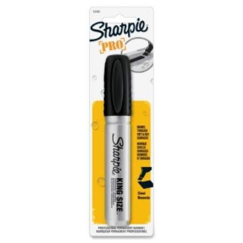 Sharpie king size permanent marker - chisel marker point style - black (15101pp) for sale