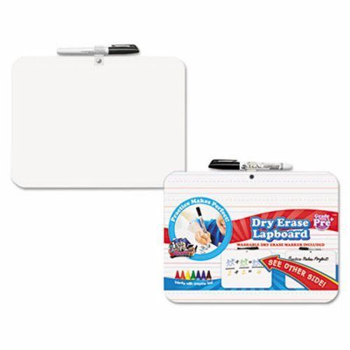 Double-Sided Dry Erase Lap Board with Marker, 12 x 9, White (BDU11060)