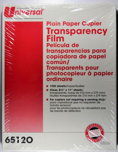 UNIVERSAL 100 SHEET CLEAR TRANSPARENCY FILM - BRAND NEW SEALED!!