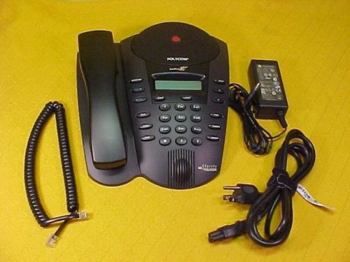 Polycom soundpoint pro se-220 2 line display conference phone new for sale