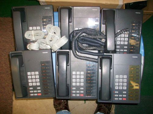 Lot of 6 Toshiba DKT2010-H Business Telephones