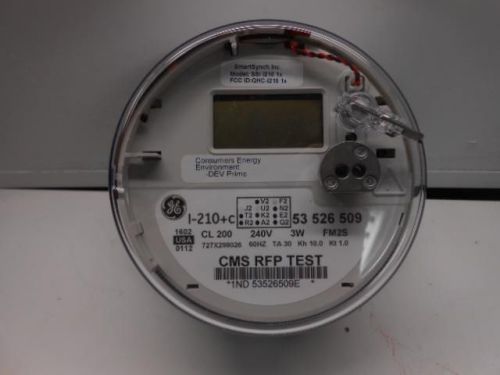 NOS GE SMART METER I-210+C CLASS 200 240V 3W, FM2S CMS RFP TEST   -19L8