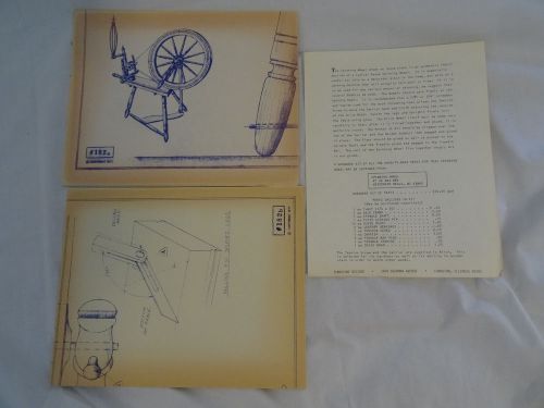Wood Furniture Designs Blueprint Authentic Reproduction Spinning Wheel 182 1977