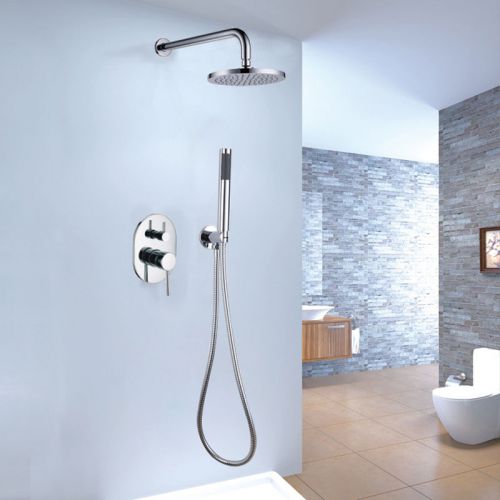 Modern 3 part rain shower &amp; hand shower chrome brass shower system free shipping for sale