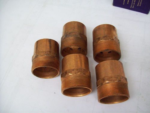 NIBCO BOX OF 5 MEULLER W01187,  2&#034; MALE ADAPTER COPPER CxM ADAPTER NEW