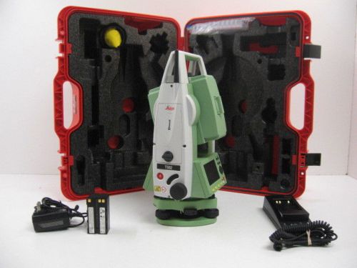Leica ts02r400 5&#034; reflectorless total station for surveying and construction for sale