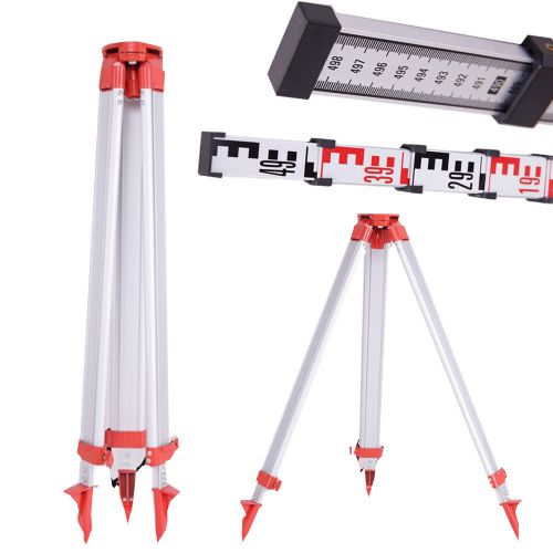 Super combination 1.63m aluminum tripod + 5m staff for rotary laser level for sale