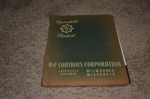 A-P Controls Corp. Catalog 1951 Air Conditioning Refrigeration Heating Controls