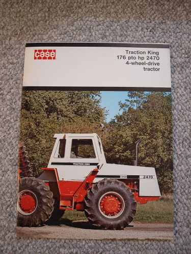 Case 2470 Traction King 4WD Tractor Color Brochure 24 pg. Original MINT &#039;75