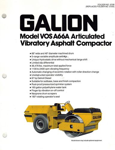 GALLION/DRESSER VOS A66A ASPHALT COMPACT  BROCHURE 1984