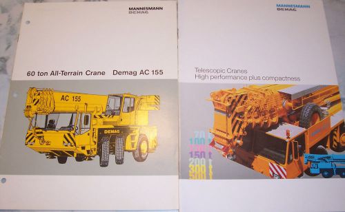 2 Mannesmann Demag Crane Construction Equipment Sales Advertising Dealer Book