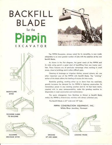Equipment brochure - pippin - blade pump catch basin rock drill excavator (e1425 for sale
