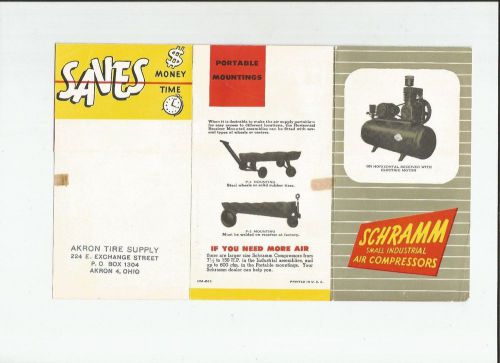 VINTAGE SCHRAMM SMALL INDUSTRIAL AIR COMPRESSORS SALES BROCHURE