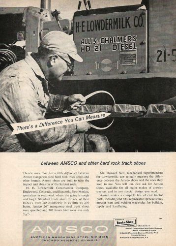 1962 Amsco ad, H E Lowdermillk Co,CO/NM, A-C HD21 with Howard Neff, Mech Supt