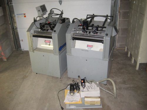 Count Numbermatic M121 numbering machines (2) 14&#034; &amp; 18&#034;, extra heads