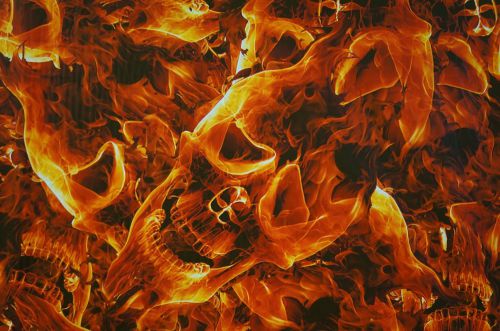 Burning skulls hydrographic film for sale