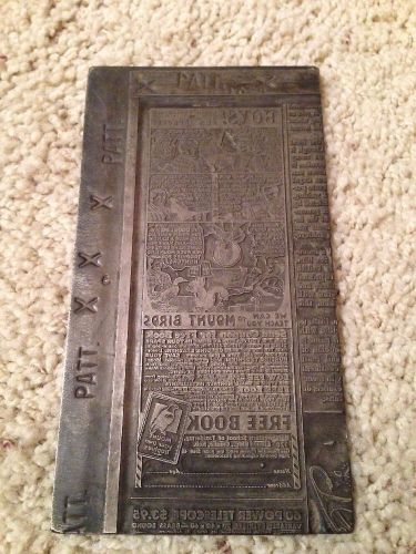 Vintage Printing Plate Fron Press