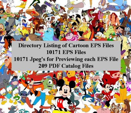Vector EPS Logo ClipArt Plotter Vinyl Cutter Files Movie Cartoons Characters DVD