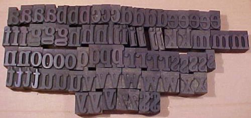 81  Antique 1 3/16&#034; Letter Press Print Blocks Letterpress Lower Case Alphabet