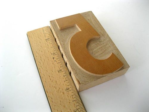 Number 5 Vintage Wood Type Font Letterpress Printer Block 2 1/2&#034; x 4&#034; Free Ship
