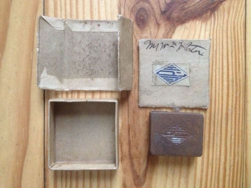 OLD/ANTIQUE LETTERPRESS - light rust - Signature on BOX - W.P.H. INITIALS