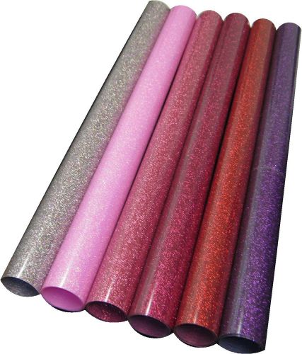 Super quality glitter siser heat transfer vinyl kit 6 rolls 20&#034; x 12&#034; each for sale