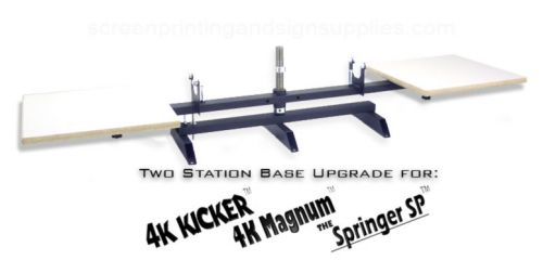 Silk screen printing press upgrade 2 station base -  magnum, kicker, springer sp for sale