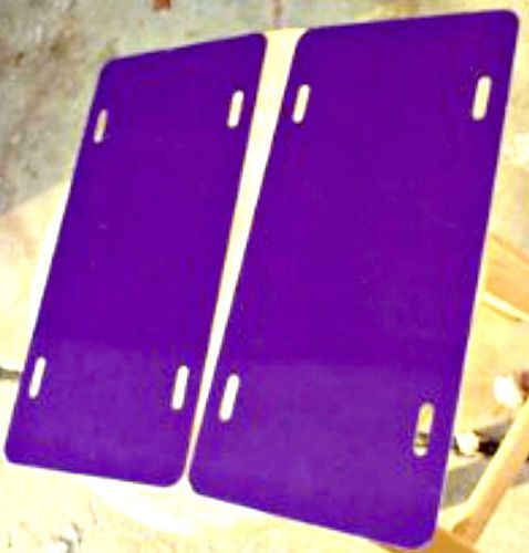 5 pcs..040 gloss  purple /gloss white  aluminum license plate / car tag blanks. for sale