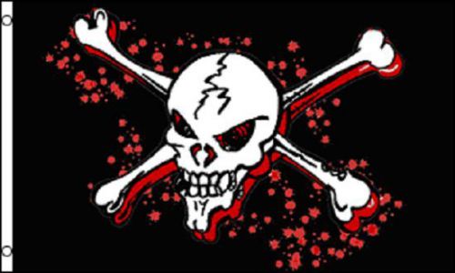 Blood Pirate Flag 3x 5&#039; Indoor Outdoor Deluxe Banner