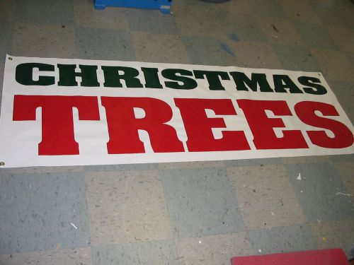 CHRISTMAS TREES Banner Sign x-mas HUGE! NEW XL SIZE + BEST PRICE