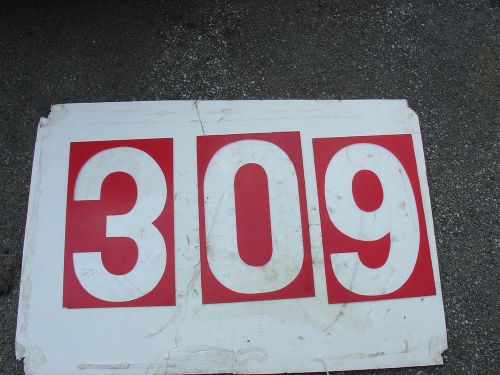 GAS STATION NUMBERS GAS PRICE BIG RED NUMBERS GAS PRICE SIGN BY ROAD 9.5 X 14.5