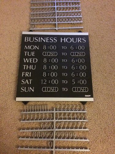 business hours sign