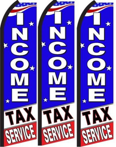 Income tax service Standard Size 30 x 135 in. and Polyester Swooper Flag 3pk