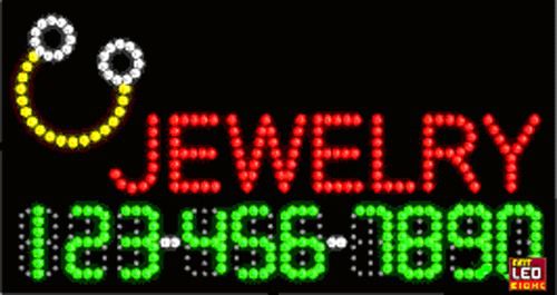 17&#034;x31&#034; Custom Animated Body Jewelry LED Sign with Phone