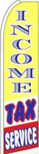 NEW YELLOW 2.5 ftx11.5 ft INCOME TAX SWOOPER BANNER FLAG 15FT SERVICE SIGN