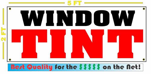 WINDOW TINT Banner Sign NEW 4 Car Truck SUV Van Repair Tire Shop rims wheels